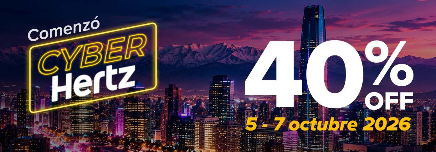 40% Descuento Cyber Hertz Arriendo de Autos
